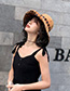 Fashion Black Double-sided Wear Plaid Hat