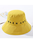 Fashion Black Embroidered Fisherman Hat