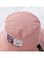 Fashion Pink Split Double-sided Wear Hat Label Letter