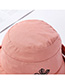 Fashion Pink Embroidered Letter Can Hat Headband