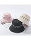 Fashion Black Hemming Letter Embroidery Hat