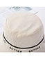 Fashion Beige Hemming Letter Embroidery Hat