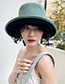Fashion Aqua Green Cotton Double-sided Wear Large Brimmed Hat