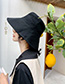 Fashion Black Cotton Double-sided Wear Large Brimmed Hat