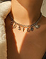 Fashion White K Alphabet Chain Eagle Necklace