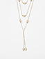 Fashion Golden Love Alloy Tassel Necklace Set