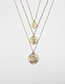 Fashion White K Three-dimensional Portrait Embossed Multilayer Necklace