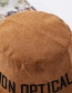 Fashion Coffee Color Embroidered Fisherman Hat