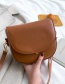 Fashion Brown Semicircle Clamshell Messenger Bag