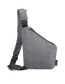 Fashion Dark Gray Left Shoulder Geometry Diagonal Shoulder Bag Canvas Multifunction
