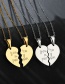 Fashion Steel Color Mosaic Of Love Necklace Couple Necklace Printing