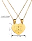 Fashion Golden Mosaic Of Love Necklace Couple Necklace Printing