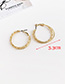 Fashion Golden Alloy Twist Double Circle Earrings