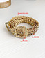 Fashion Golden Alloy Diamond Geometric Belt
