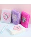 Fashion Color Plush Gradient Sequin Love Stitching Notepad