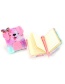 Fashion Color Plush Dog Bow Sequin Stitching Gradient Notebook