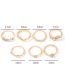 Fashion Golden Heart Shaped Diamond Ring Set