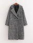 Fashion Houndstooth Houndstooth Lapel Button-down Coat Coat