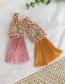 Fashion Color Alloy Rhinestone Geometric Tassel Stud Earrings