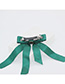 Fashion Green Acrylic Bow Pearl Hair Clip With Diamonds