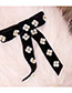 Fashion Black Acrylic Flower Bow Hair Clip With Diamonds