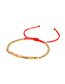Fashion Red I-shaped Zircon Red Rope Braided Copper Bead Bracelet