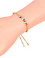 Fashion Golden Adjustable Bracelet With Diamond And Water Crystal Beads