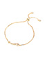 Fashion Rose Gold Fishbone Diamond Geometric Bracelet