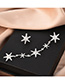 Fashion Silver Asymmetrical Fringed Snow Earrings With Diamonds