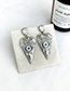 Fashion Silver Alloy Diamond Earrings With Oil Drop