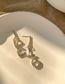 Fashion Golden Alphabet Asymmetric Metal Earrings With Diamonds
