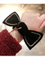 Fashion Black Gold Velvet Bow Hair Pin