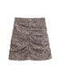 Fashion Leopard Print Leopard-print Pleated Mini Skirt