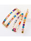 Fashion Color Geometric Alloy Glass And Pearl Hollow Hairpin Set