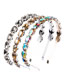 Fashion Ab Color Single Row Oval Headband With Alloy Diamonds