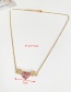 Fashion Golden Cubic Zircon Heart Wing Necklace