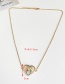 Fashion Rose Gold Cubic Zirconia Hollow Couple Boy Girl Necklace