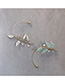 Fashion Jiaobai Single (left Ear) Rice Beads Woven Leaf Pearl Ear Pierced Ear Clips