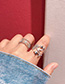 Fashion Silver Star-studded Wide-open Knit Ring With Diamonds