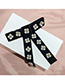 Fashion Black Camellia Velvet Bow Spring Clip