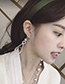 Fashion Silver Long Cross-shaped Drop Earrings With Diamonds