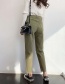 Fashion Green Washed High-rise Stretch Radish Jeans