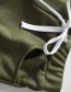 Fashion Green Sports Short Lace-up Rolled Shorts