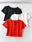 Fashion Red Short-sleeved T-shirt On The Chest