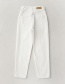 Fashion White Washed Petals High-rise Jeans