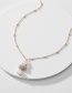 Fashion Golden Natural Heterosexual Stone Copper Accessory Claw Inlay Necklace