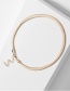 Fashion Golden Copper Flat Snake Chain Alloy Necklace