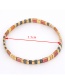 Fashion Red + Gold Alloy Woven Beaded Bracelet