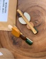 Fashion Crescent Section-coffee Color Wood Contrast Stitching Wooden Crescent Hair Clip