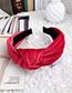 Fashion Red Velvet Resin Knotted Headband